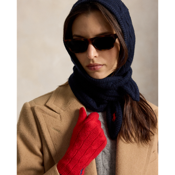 Cable-Knit Wool-Cashmere Wrap Snood