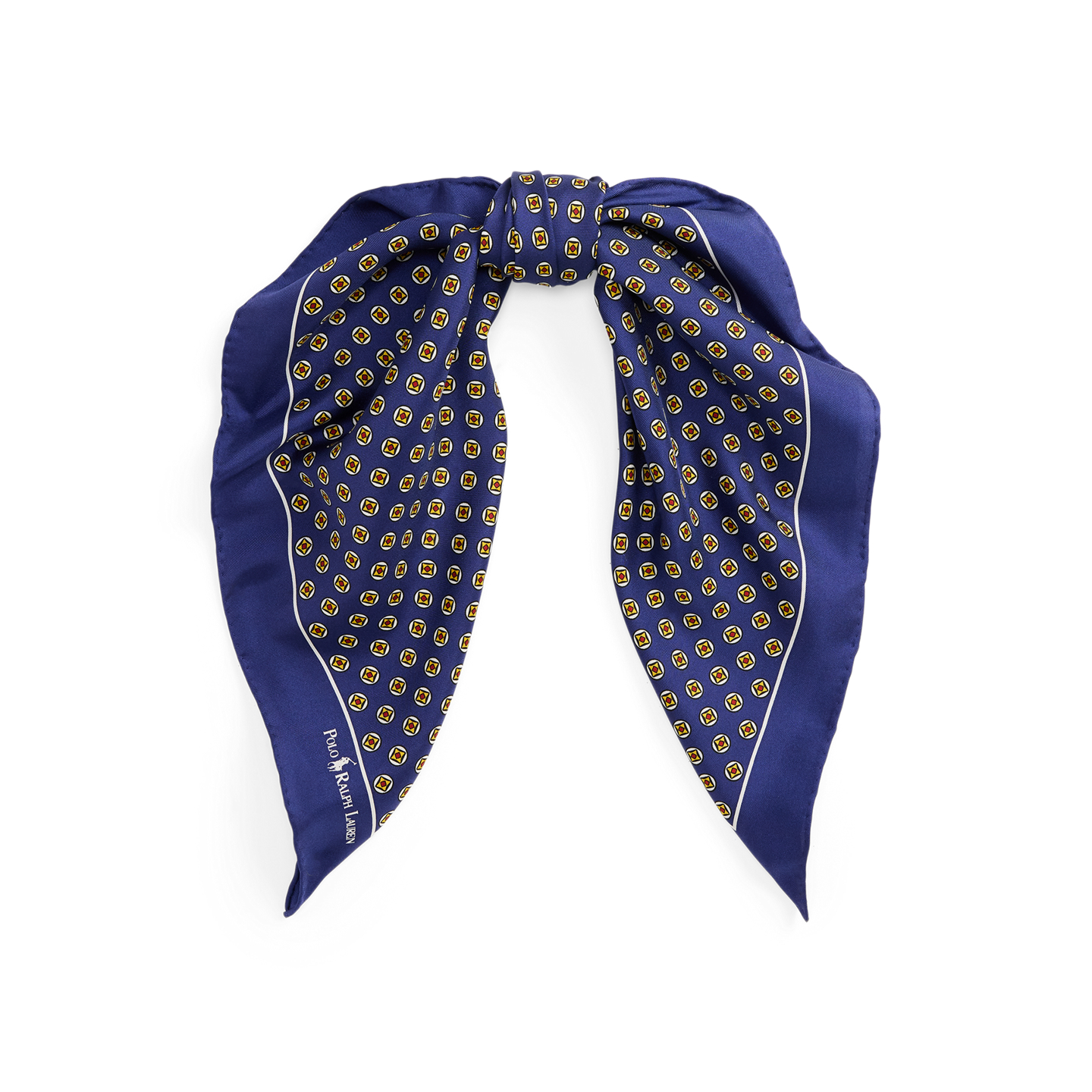 Женский шарф Ralph Lauren Foulard Silk Square, цвет: Яркий тёмно-синий — фото 3