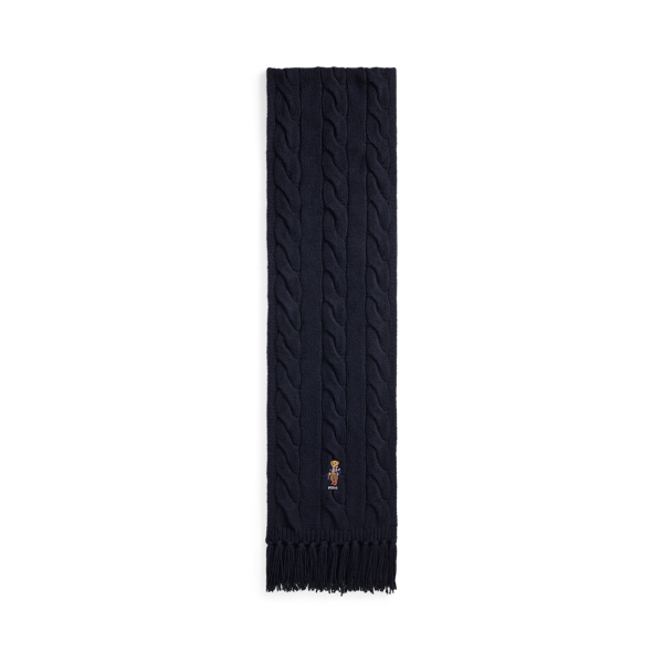 Sjaal met kabels en Polo Bear Polo Ralph Lauren in Navy 2