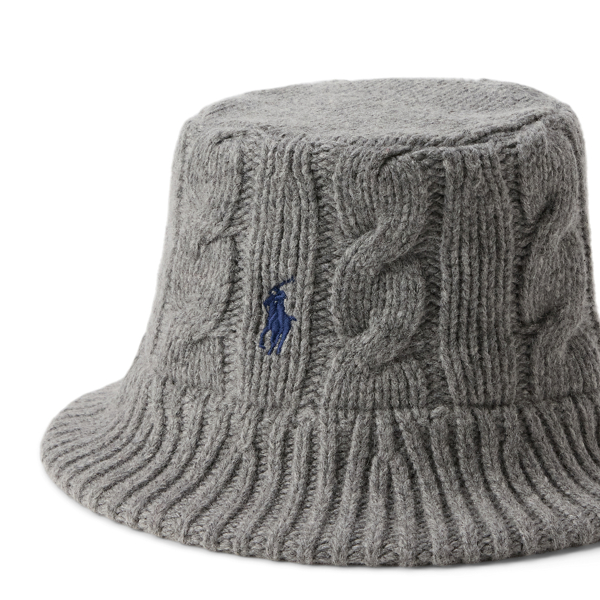 Cable-Knit Wool-Blend Bucket Hat