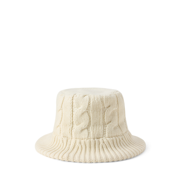 Cable-Knit Wool-Blend Bucket Hat