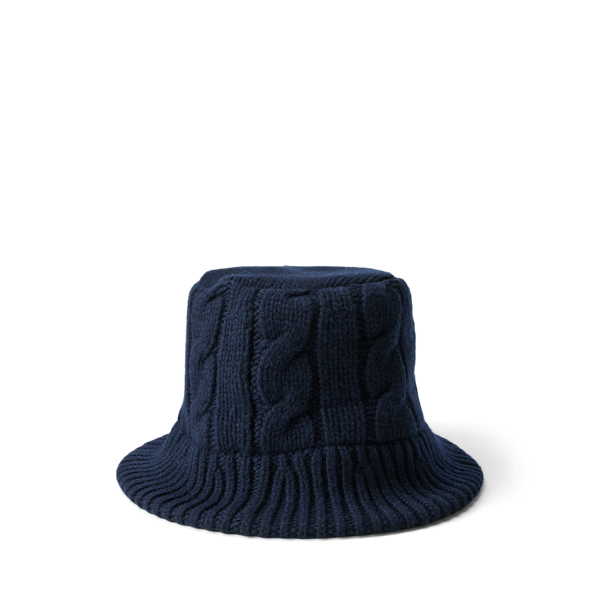 Cable-Knit Wool-Blend Bucket Hat