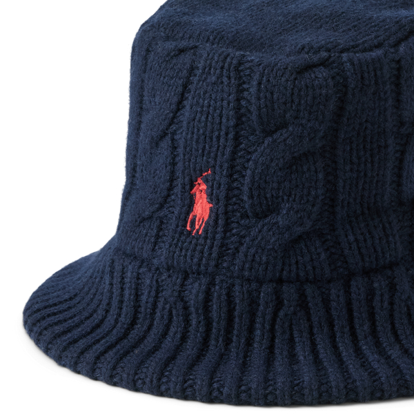 Cable-Knit Wool-Blend Bucket Hat