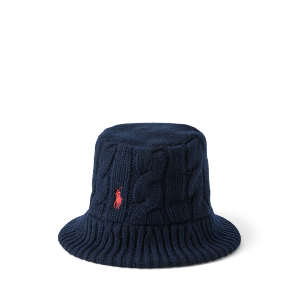 Cable-Knit Wool-Blend Bucket Hat