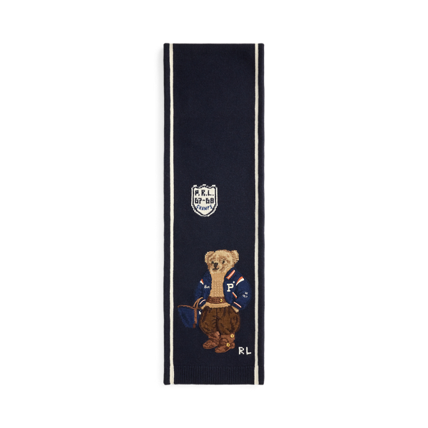 Polo Bear Graphic Wool-Blend Scarf