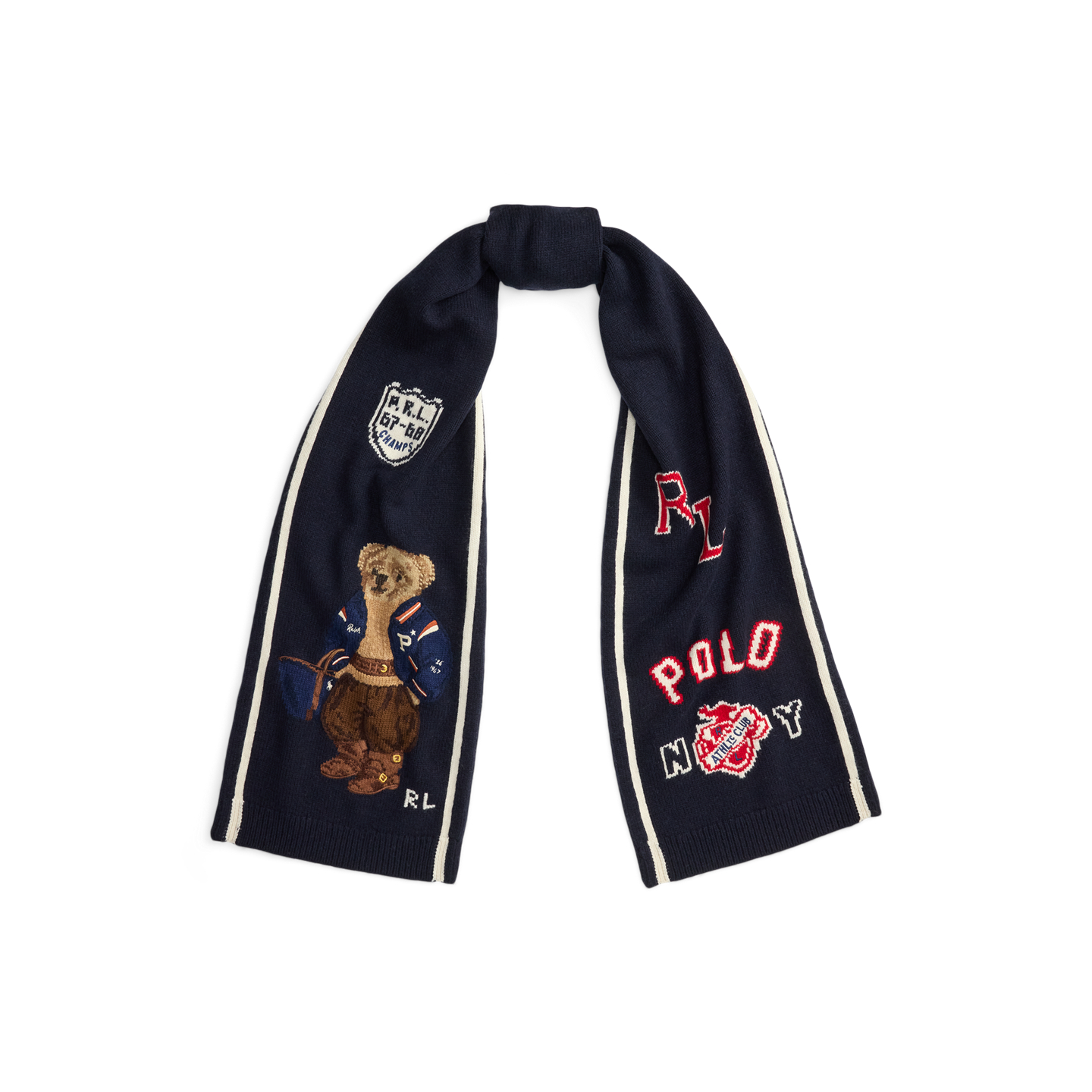 Женский шарф Ralph Lauren Polo Bear Graphic Wool-Blend, цвет: Разноцветный — фото 3