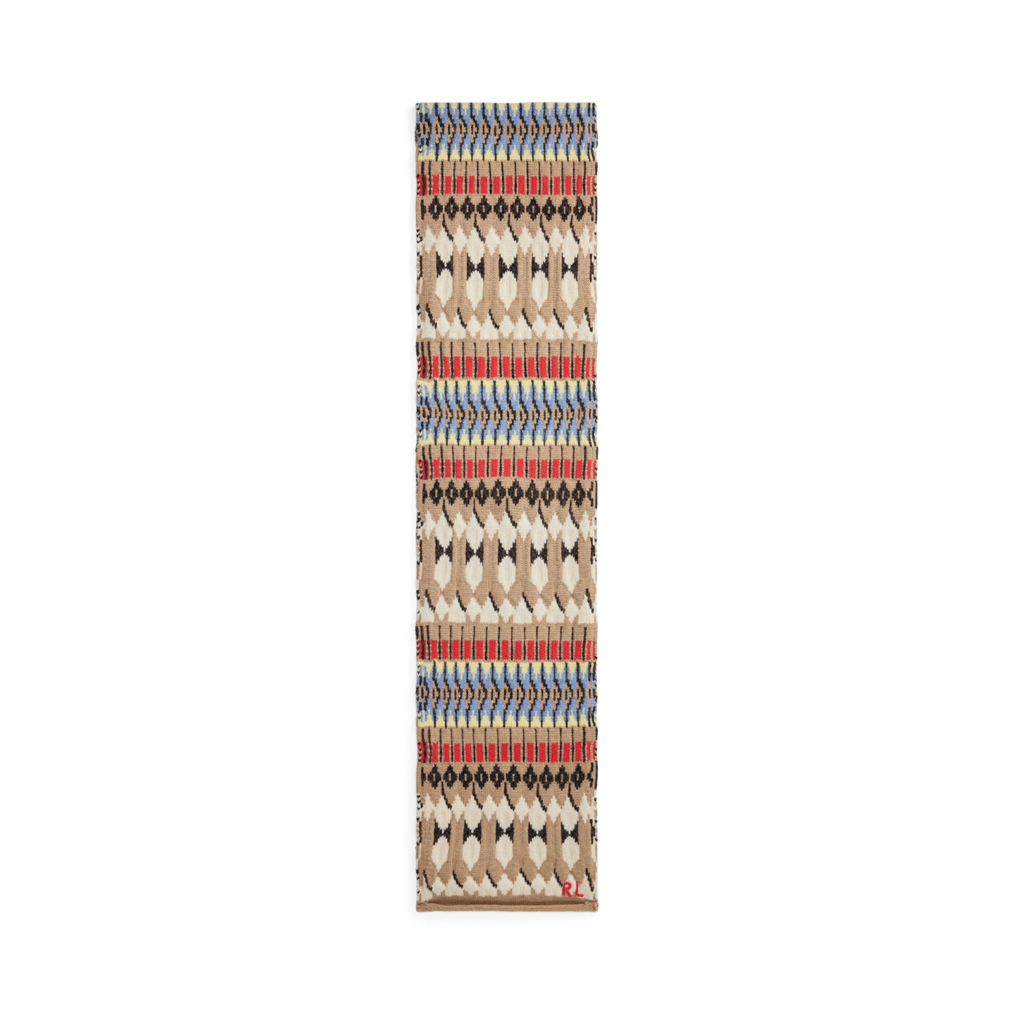 Мужской шарф Ralph Lauren Fair Isle Wool-Blend, цвет: Верблюжий — фото 1