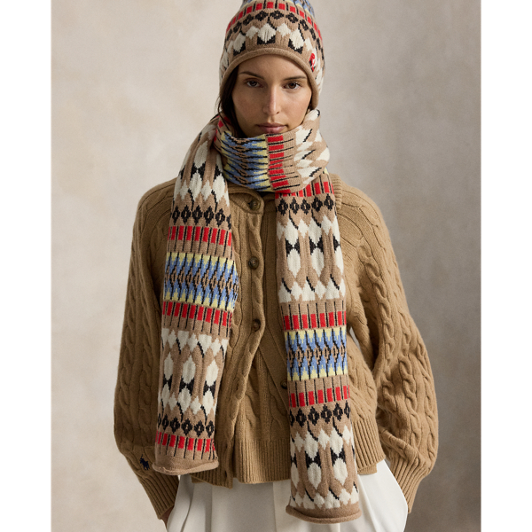 Fair Isle Wool-Blend Scarf