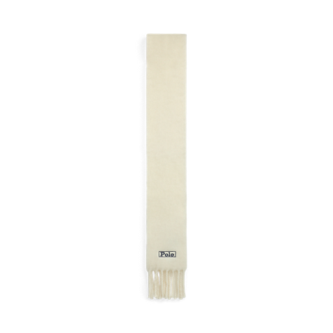 Женский шарф Ralph Lauren Brushed Wool-Blend Fringe, цвет: Кремовый
