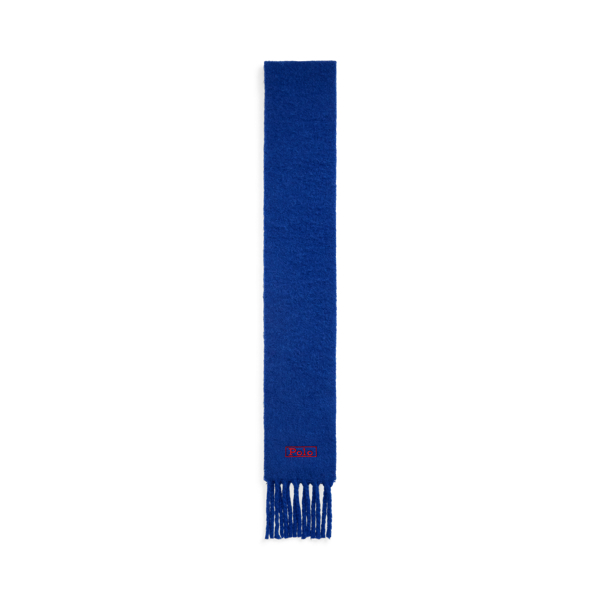 Sjaal van geborstelde wolmix met franje Polo Ralph Lauren in Fall royal 2