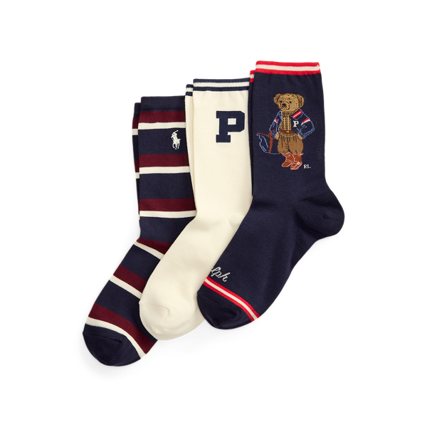 Polo Bear Striped Sock 3-Pack