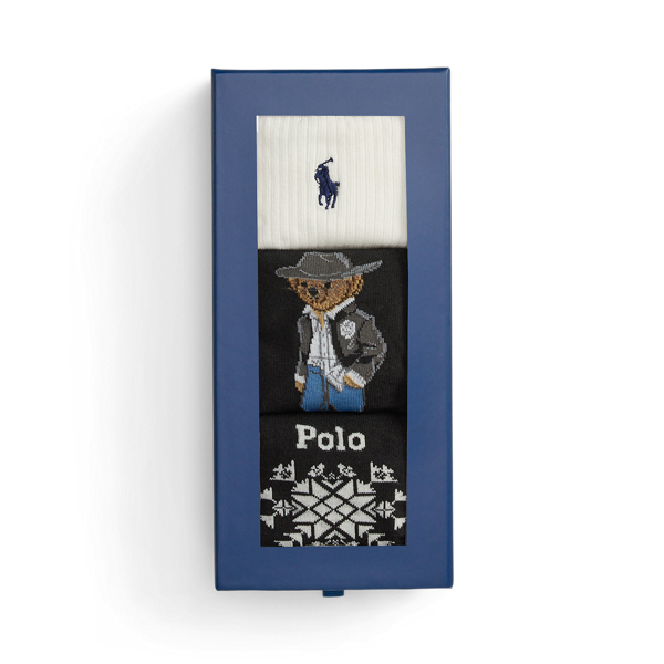 Polo Bear Snowflake Crew Sock 3-Pack