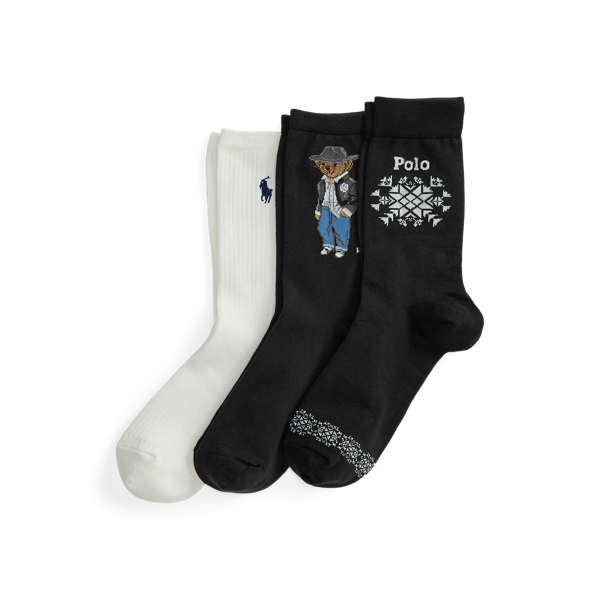 Polo Bear Snowflake Crew Sock 3-Pack