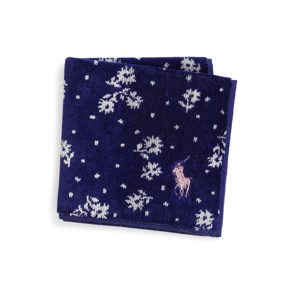 Polo Ralph Lauren フローラル コットン テリー ハンド タオル ネイビー 2