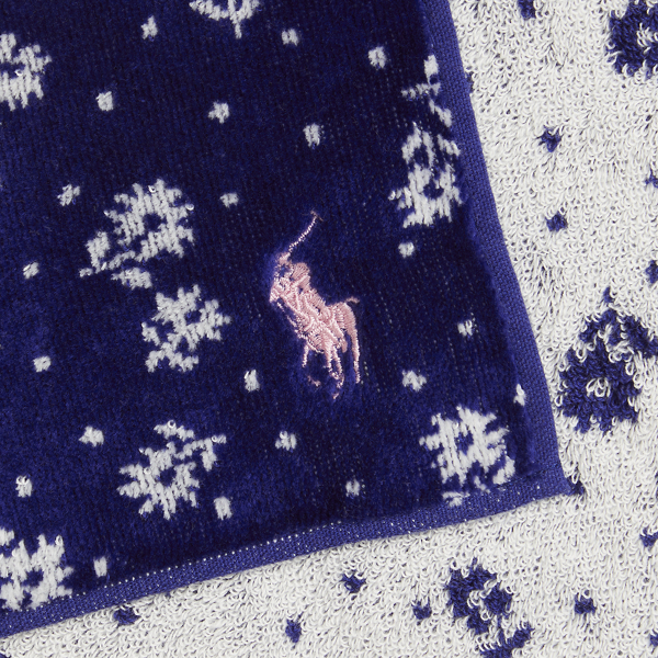 Polo Ralph Lauren フローラル コットン テリー ハンド タオル ネイビー 3