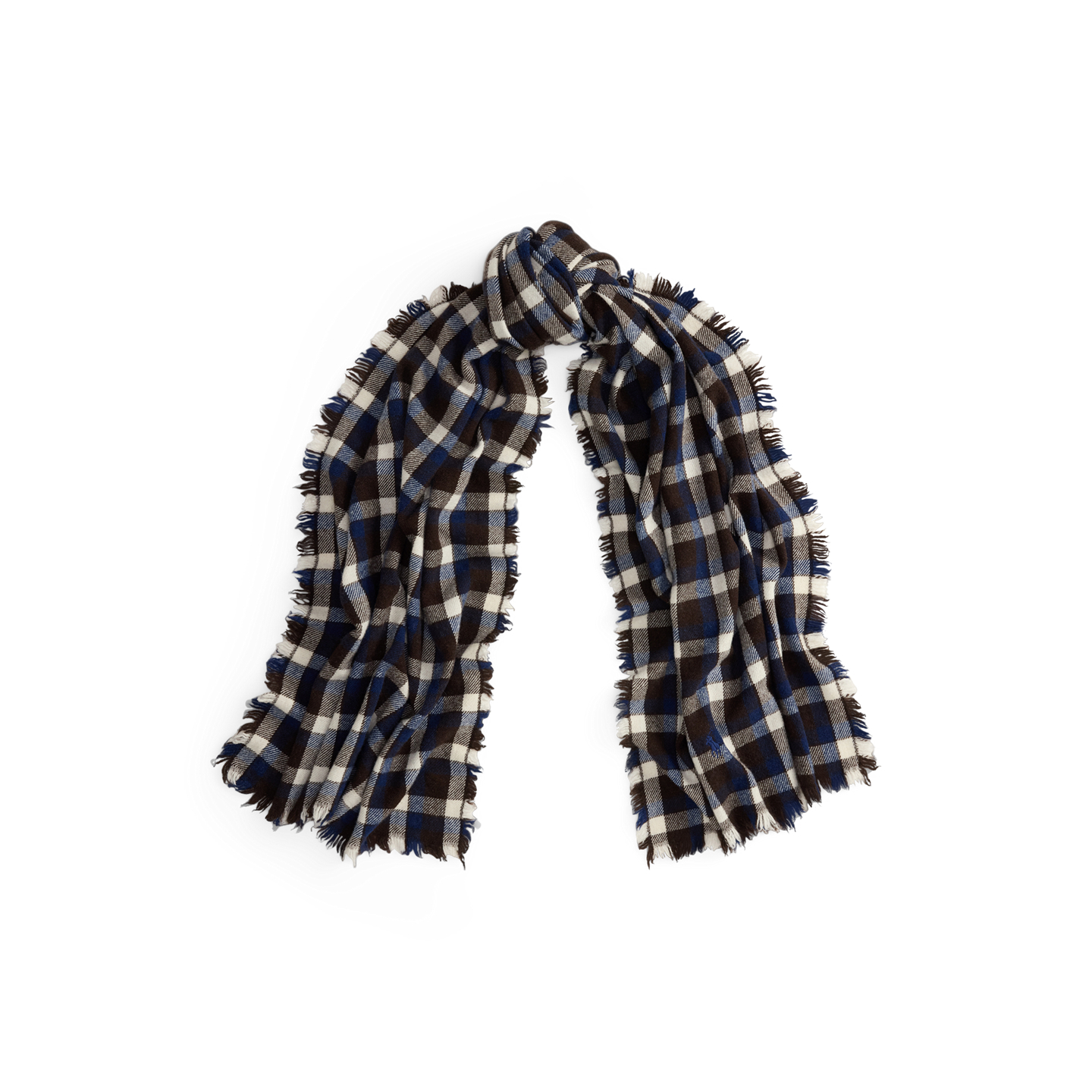 Женский шарф Ralph Lauren Plaid Wool Wrap, цвет: Dark Beech — фото 3
