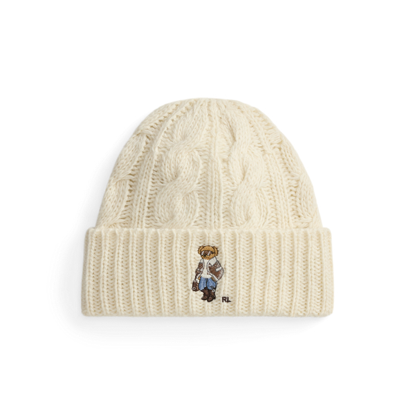 Winter Polo Bear Cable Wool Beanie
