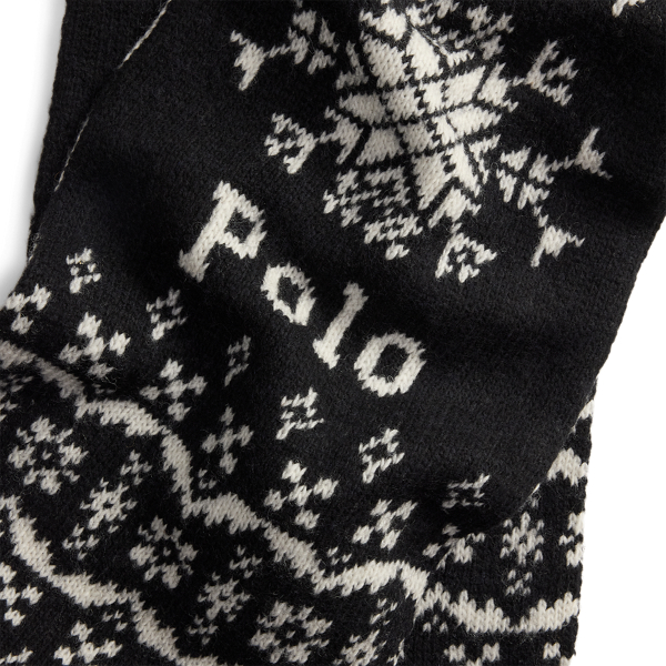 Logo Fringe Wool Scarf