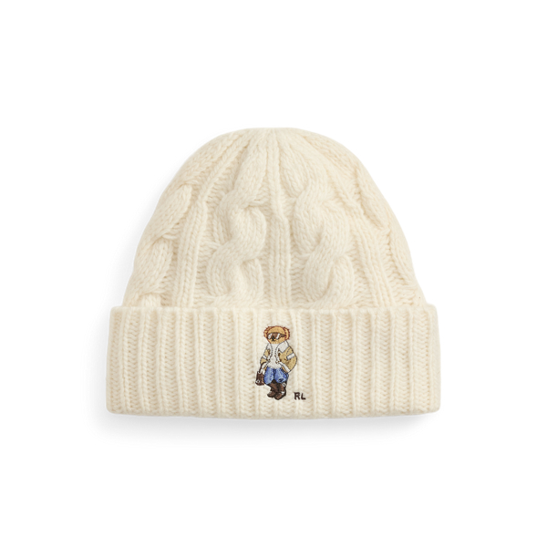 Winter Polo Bear Cable Wool Beanie