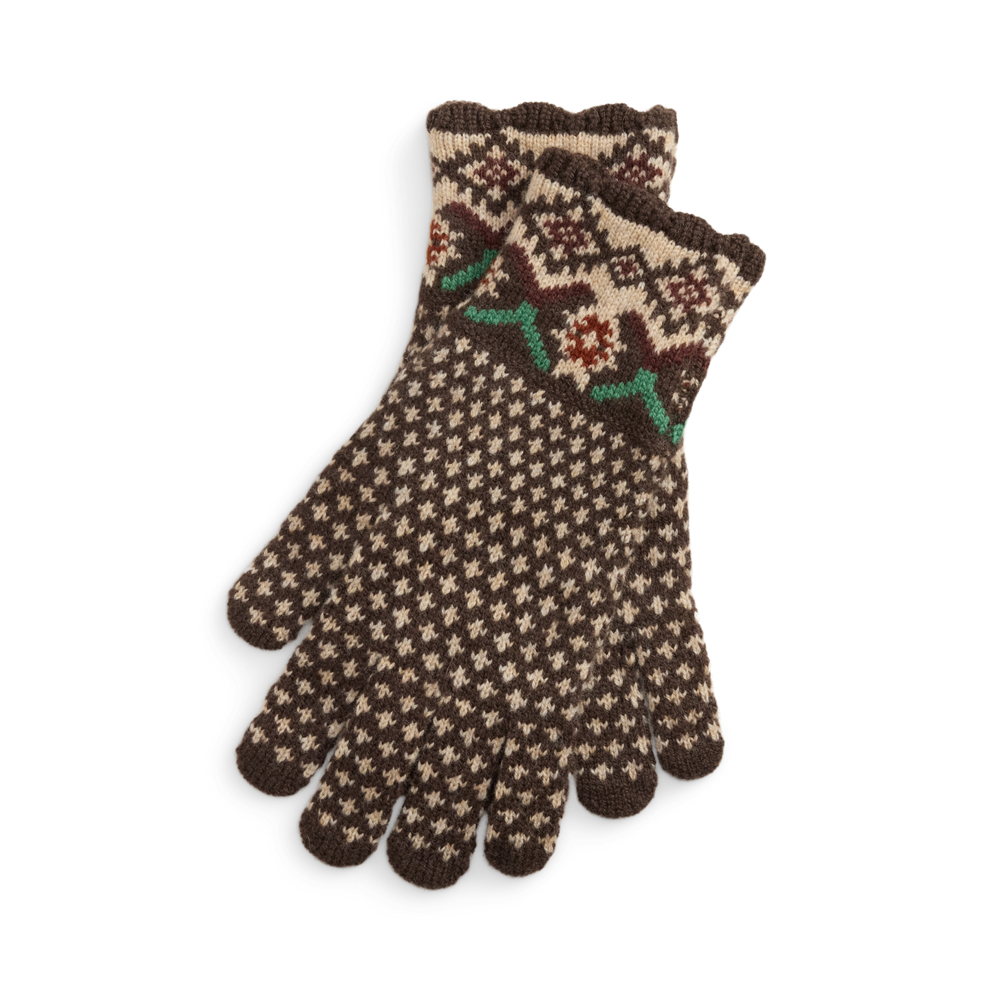 Женские перчатки Ralph Lauren Fair Isle Wool Gloves, цвет: Кремовый — фото 2