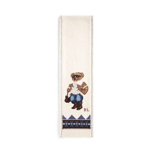 Cream Winter Polo Bear Wool Scarf Polo Ralph Lauren 2