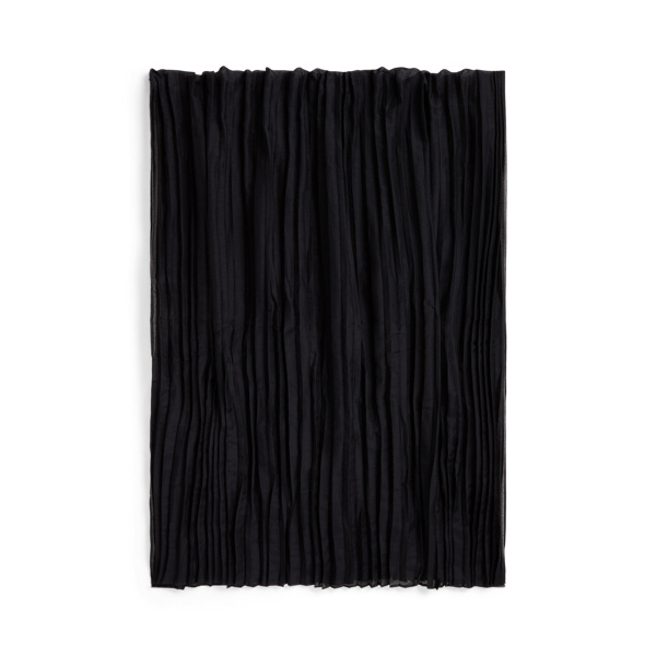 Micro-Pleat Cotton-Silk Scarf