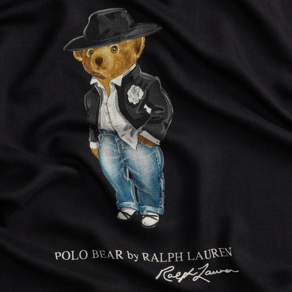 Holiday Polo Bear Wool Square Scarf