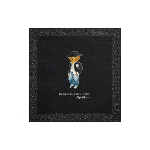 Holiday Polo Bear Wool Square Scarf