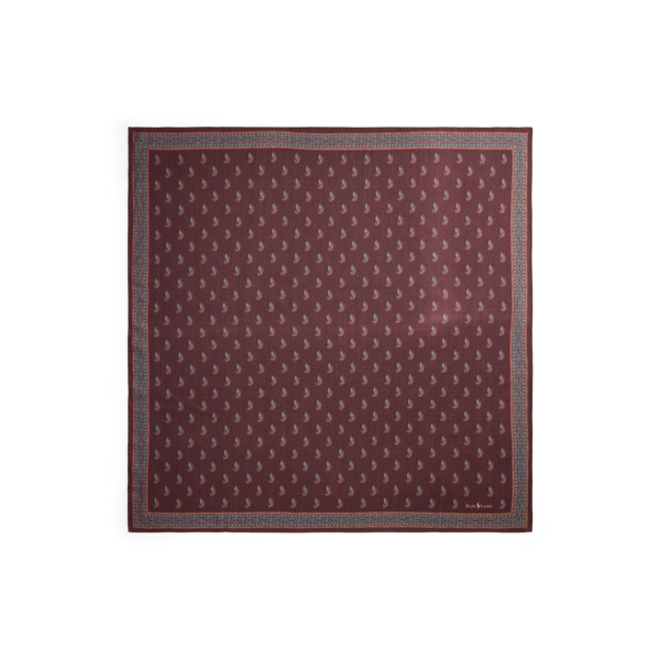 Purple Paisley Wool Square Scarf Polo Ralph Lauren 2