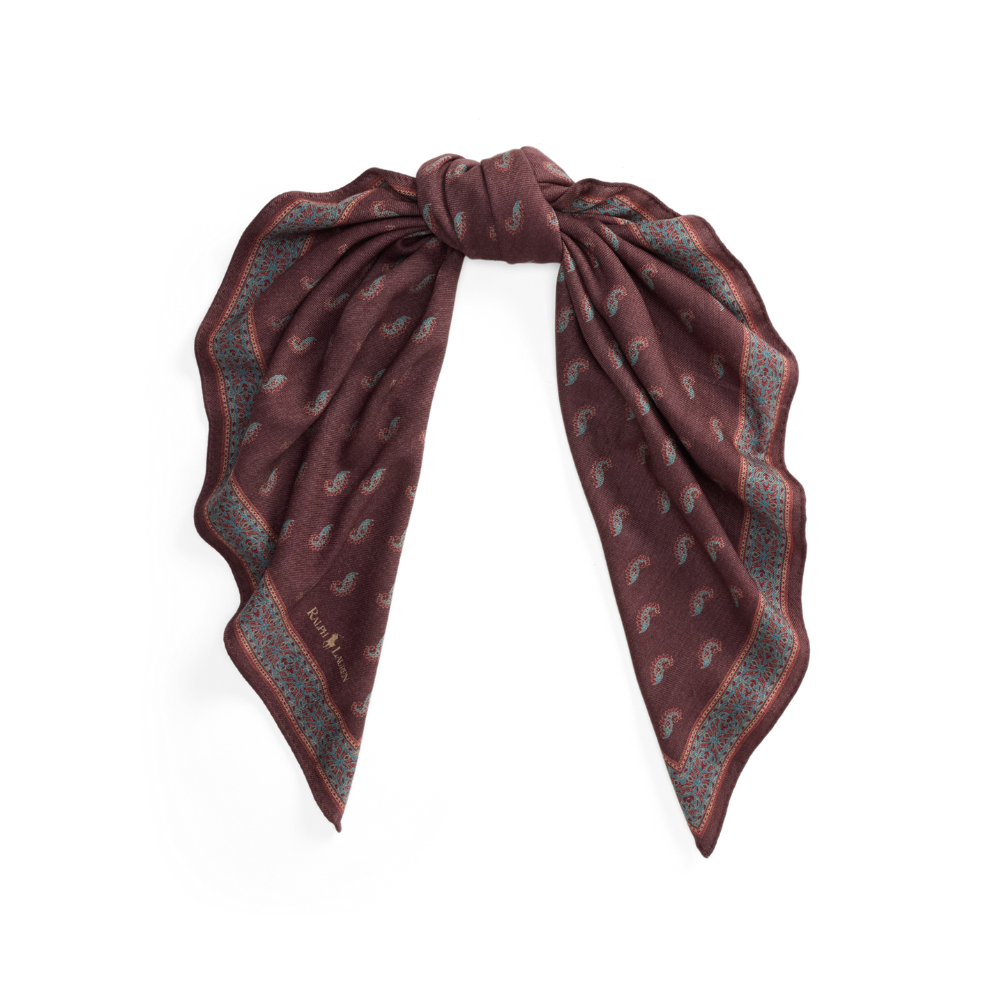 Женский шарф Ralph Lauren Paisley Wool Square, цвет: Фиолетовый — фото 3