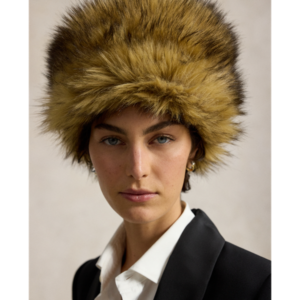 Beige Faux-Fur Hat Polo Ralph Lauren 4