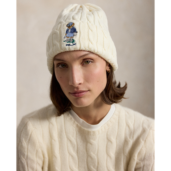 Golf Polo Bear Cable-Knit Beanie