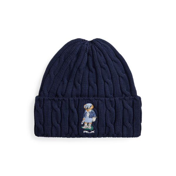 Golf Polo Bear Cable-Knit Beanie