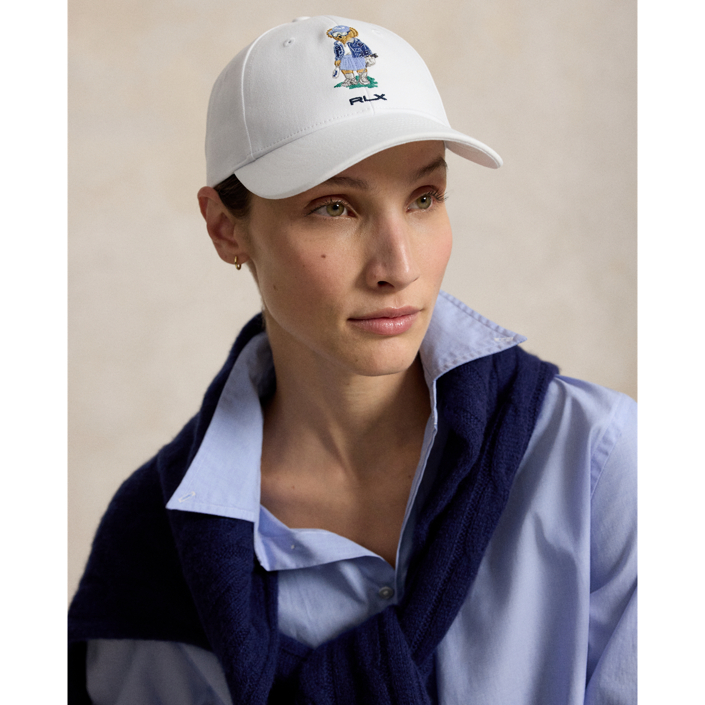 Женская кепка Ralph Lauren Golf Polo Bear Ball, цвет: Белый — фото 3