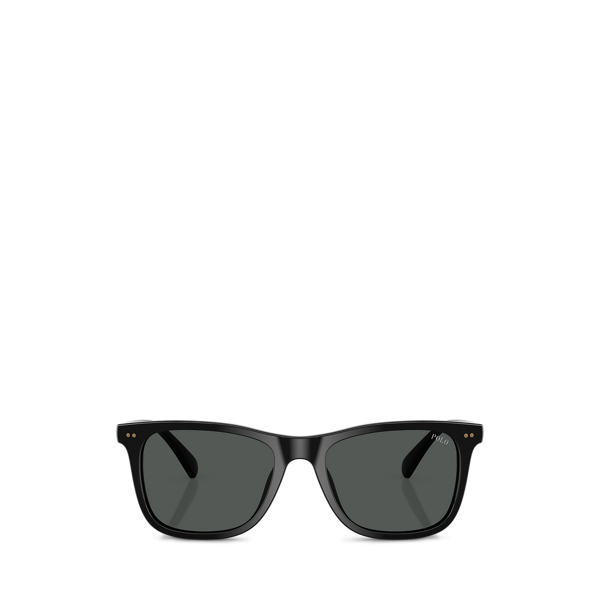 Shiny Black Heritage Pen-Hinge Square Sunglasses Polo Ralph Lauren 2