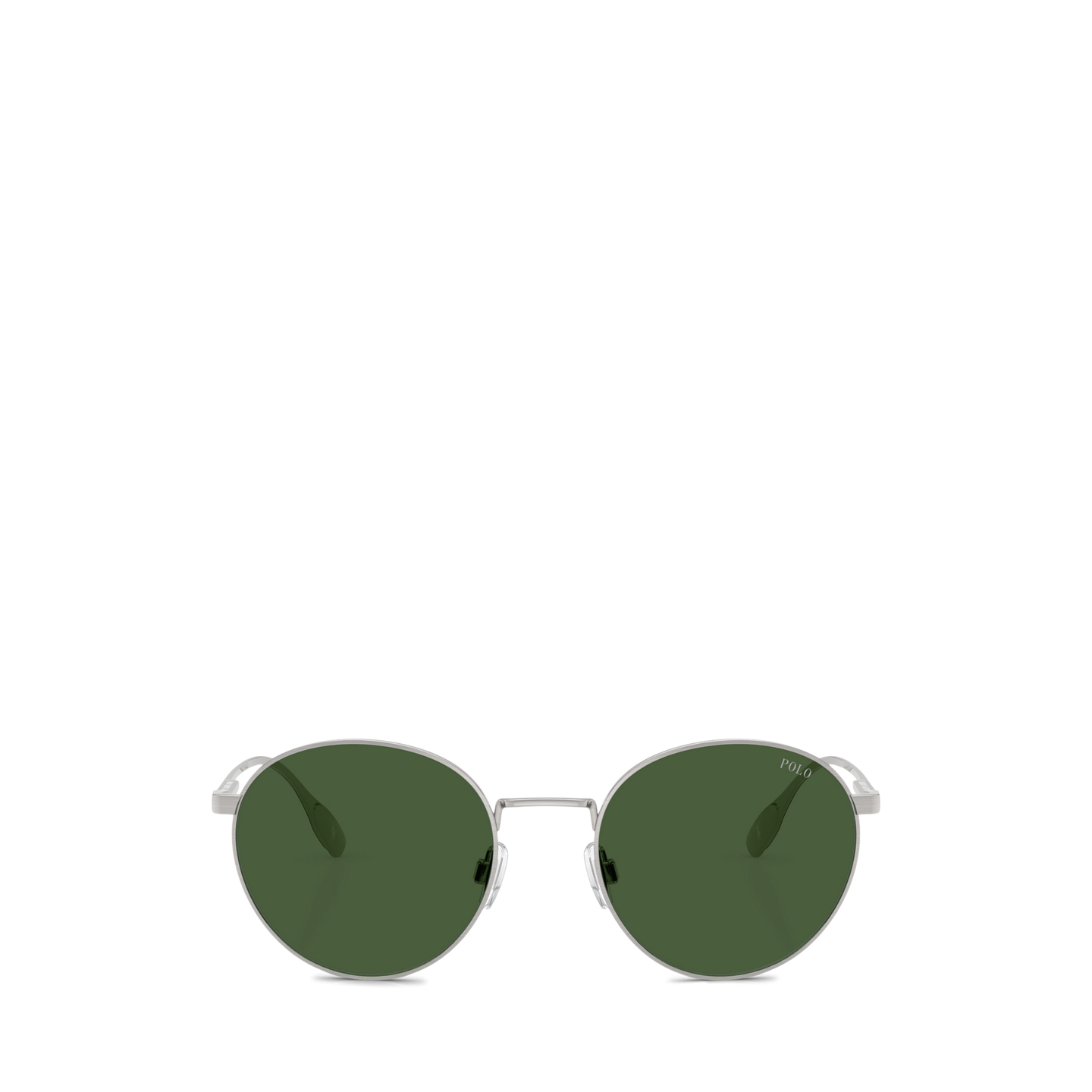 Мужские солнцезащитные очки Ralph Lauren Heritage Rowing-Stripe Round Sunglasses, цвет: Серебряный — фото 1