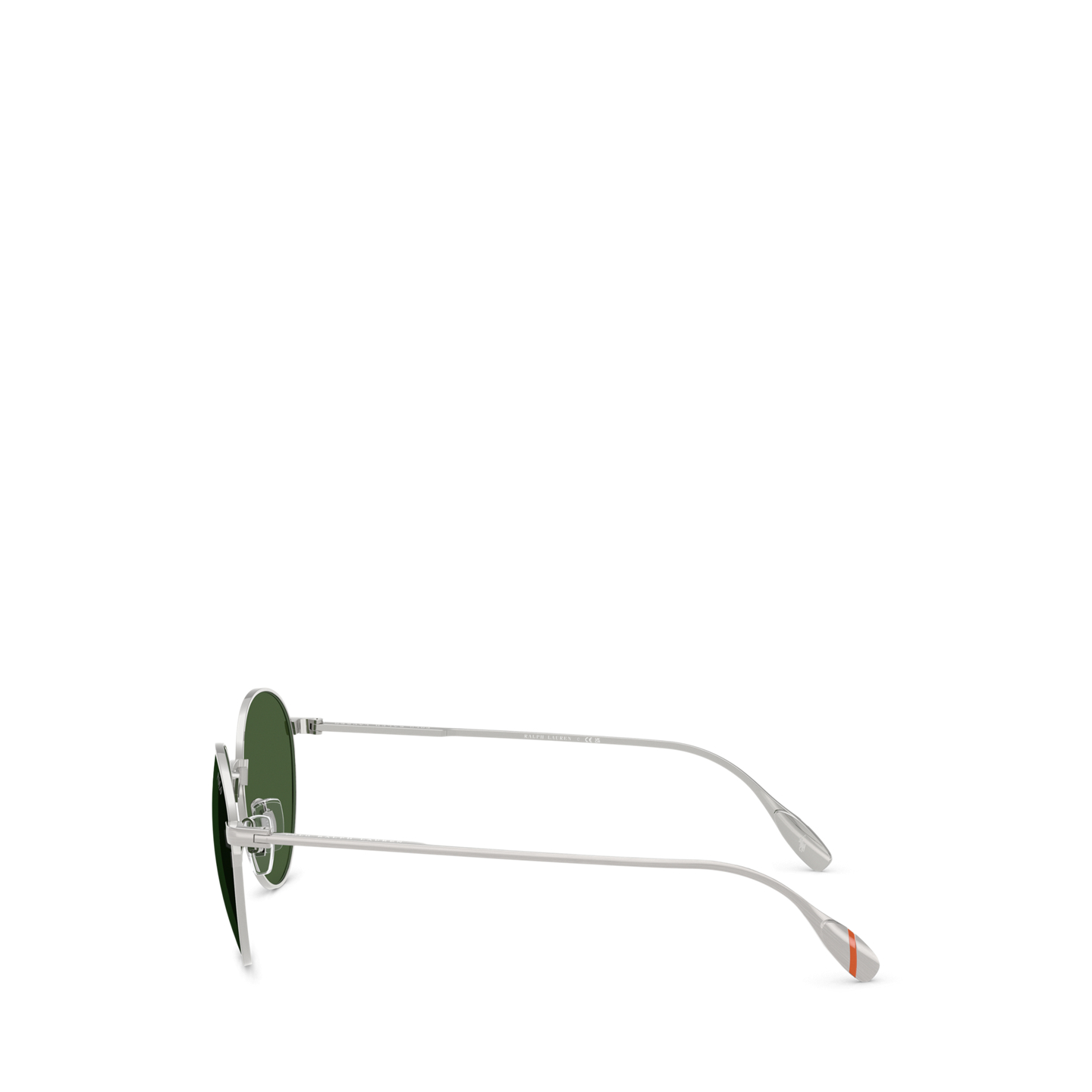 Мужские солнцезащитные очки Ralph Lauren Heritage Rowing-Stripe Round Sunglasses, цвет: Серебряный — фото 2