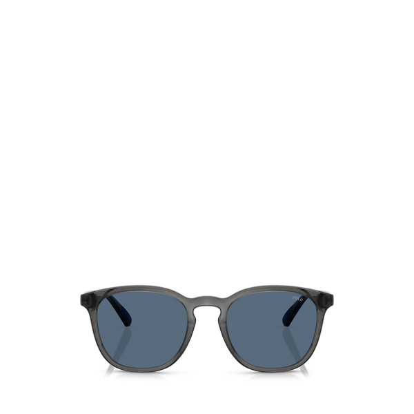 Shiny Transparent Grey Heritage Performance Round Sunglasses Polo Ralph Lauren 2