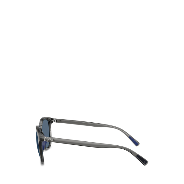 Shiny Transparent Grey Heritage Performance Round Sunglasses Polo Ralph Lauren 3