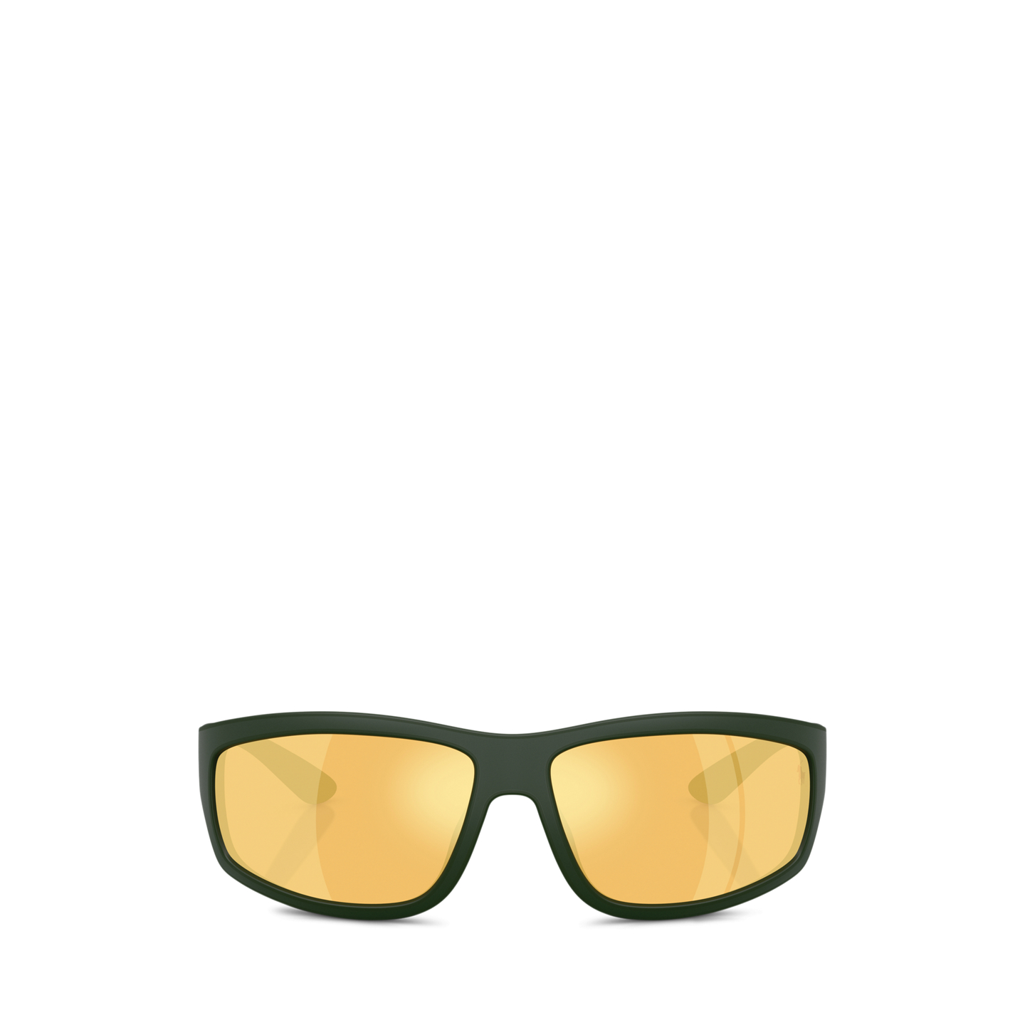 Мужские солнцезащитные очки Ralph Lauren Polo Sport Mirrored Sunglasses, цвет: Матовый тёмный зелёный — фото 1