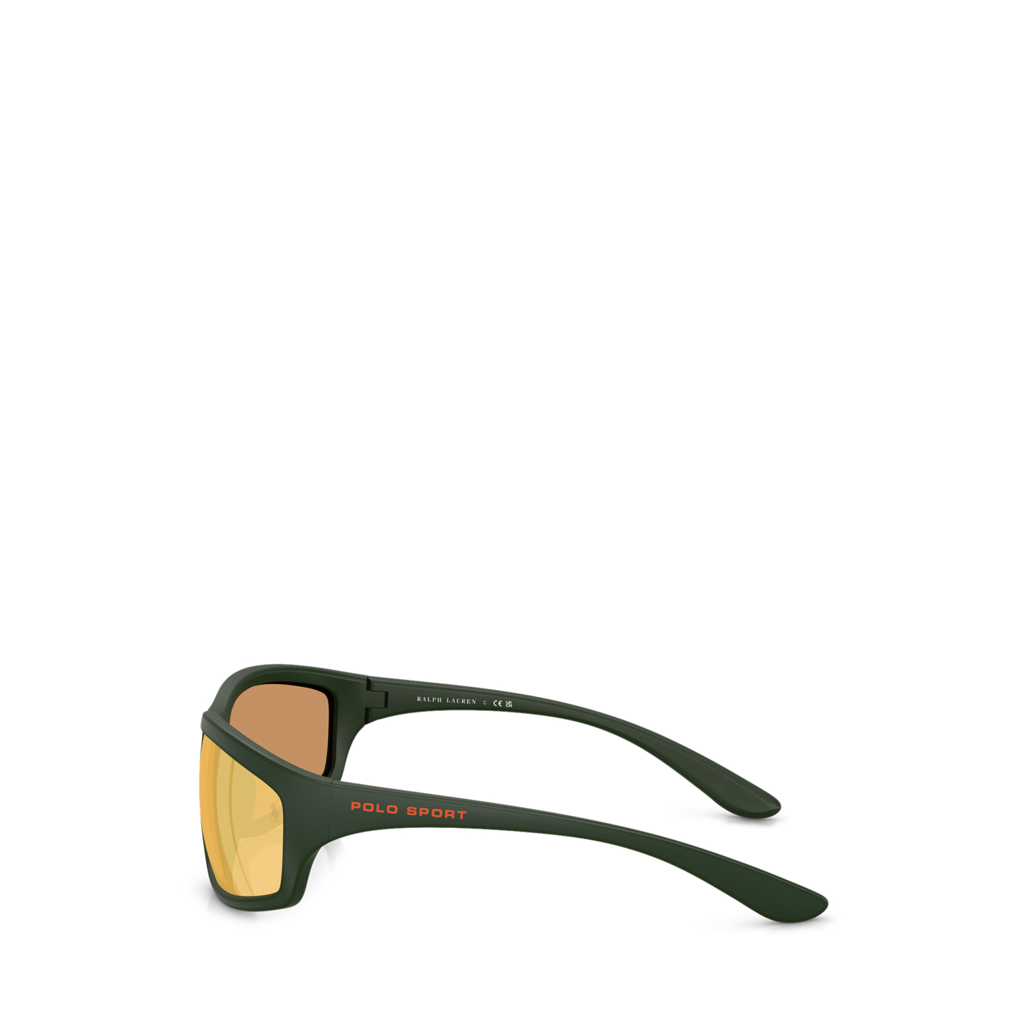 Мужские солнцезащитные очки Ralph Lauren Polo Sport Mirrored Sunglasses, цвет: Матовый тёмный зелёный — фото 2