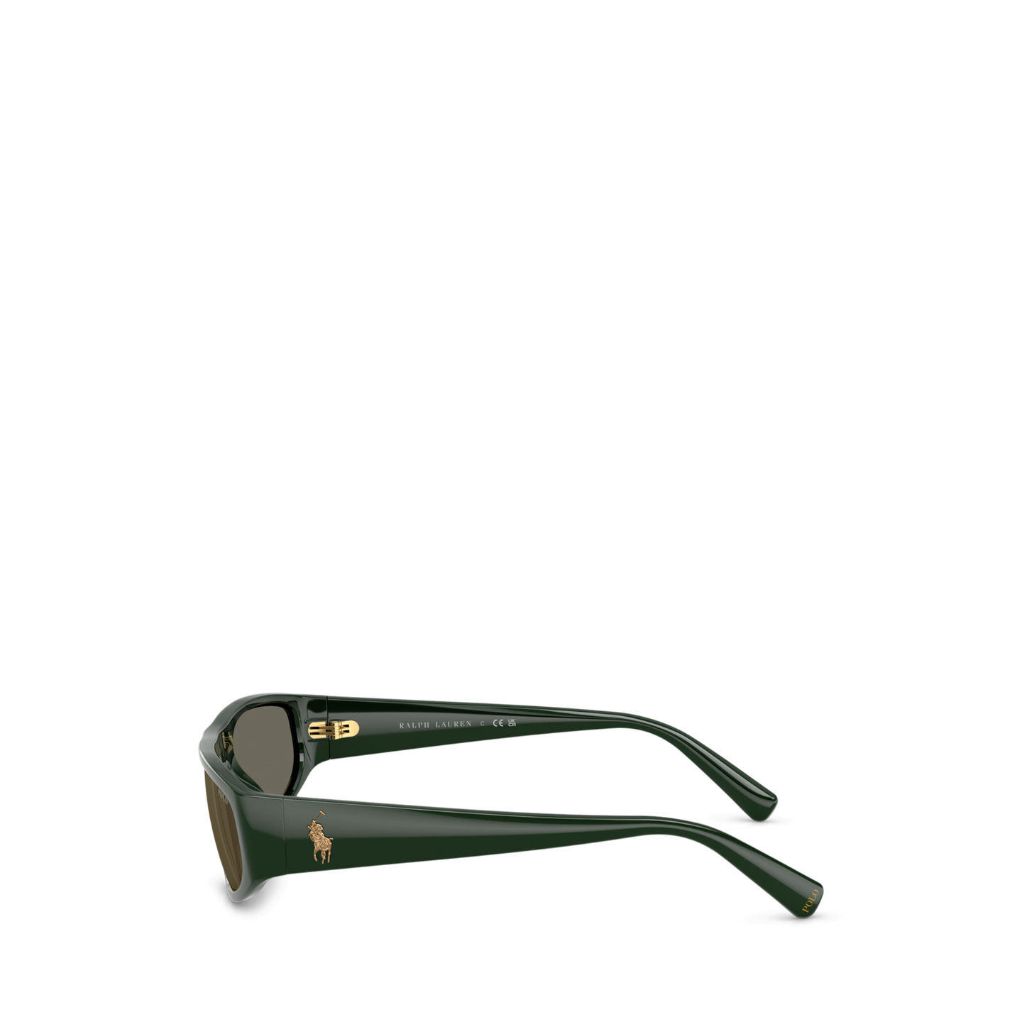 Мужские солнцезащитные очки Ralph Lauren Polo Pony Pilot Sunglasses, цвет: Блестящий зелёный — фото 2
