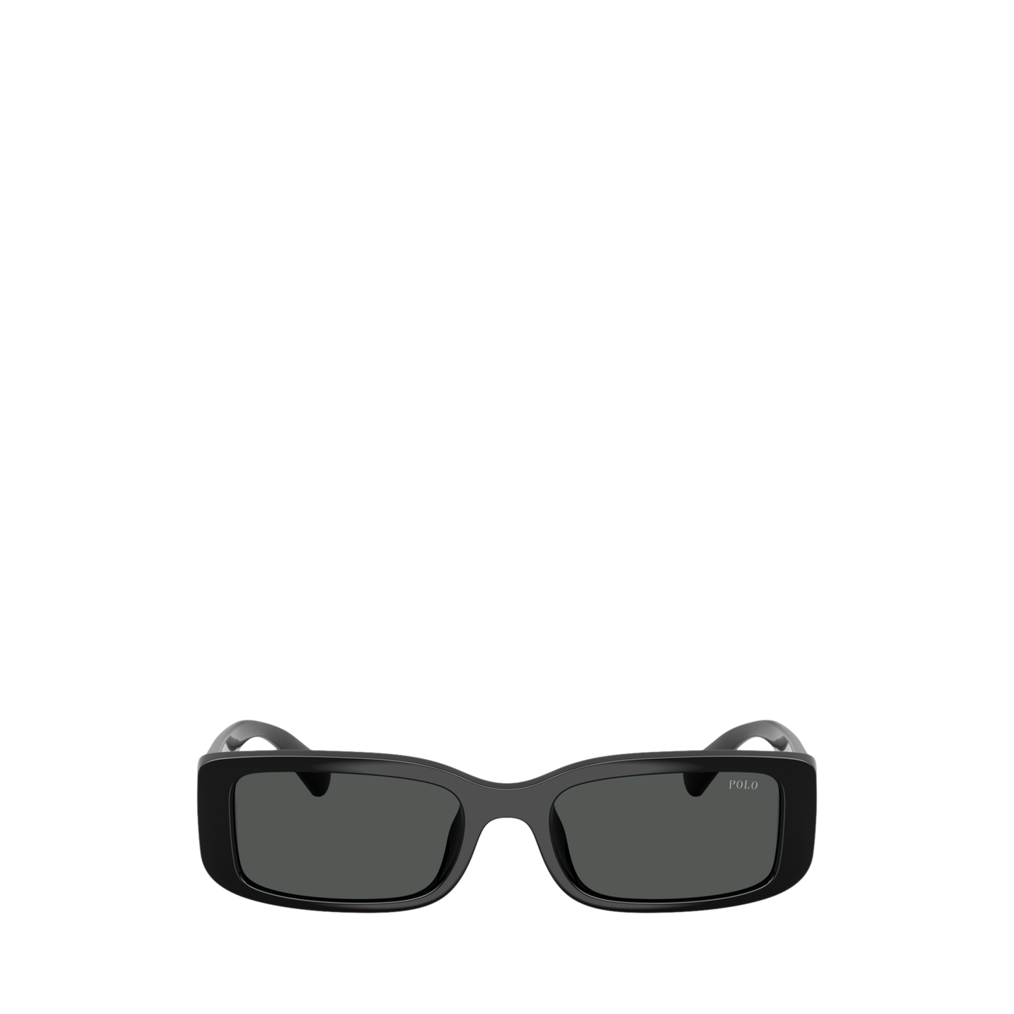 Мужские солнцезащитные очки Ralph Lauren Polo Pony Rectangular Sunglasses, цвет: Блестящий чёрный — фото 1