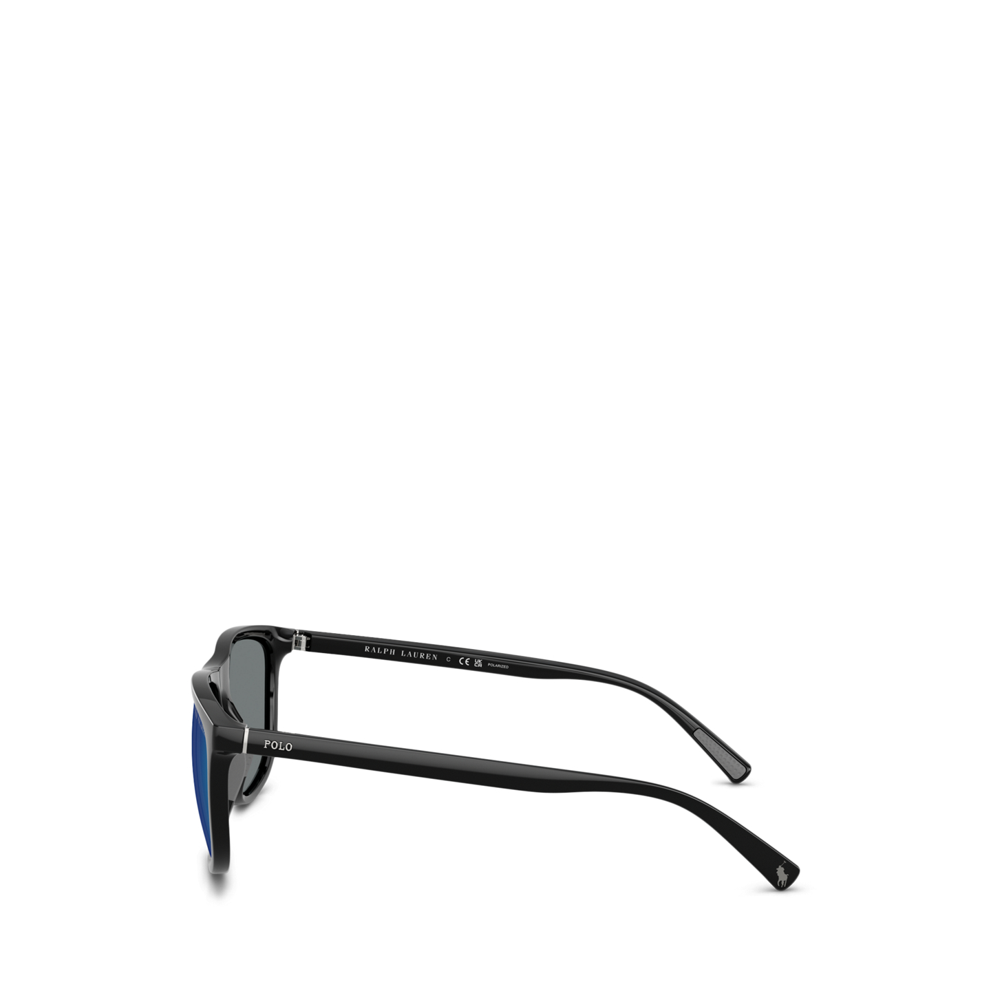 Мужские солнцезащитные очки Ralph Lauren Performance Play Polarized Sunglasses, цвет: Блестящий чёрный — фото 2