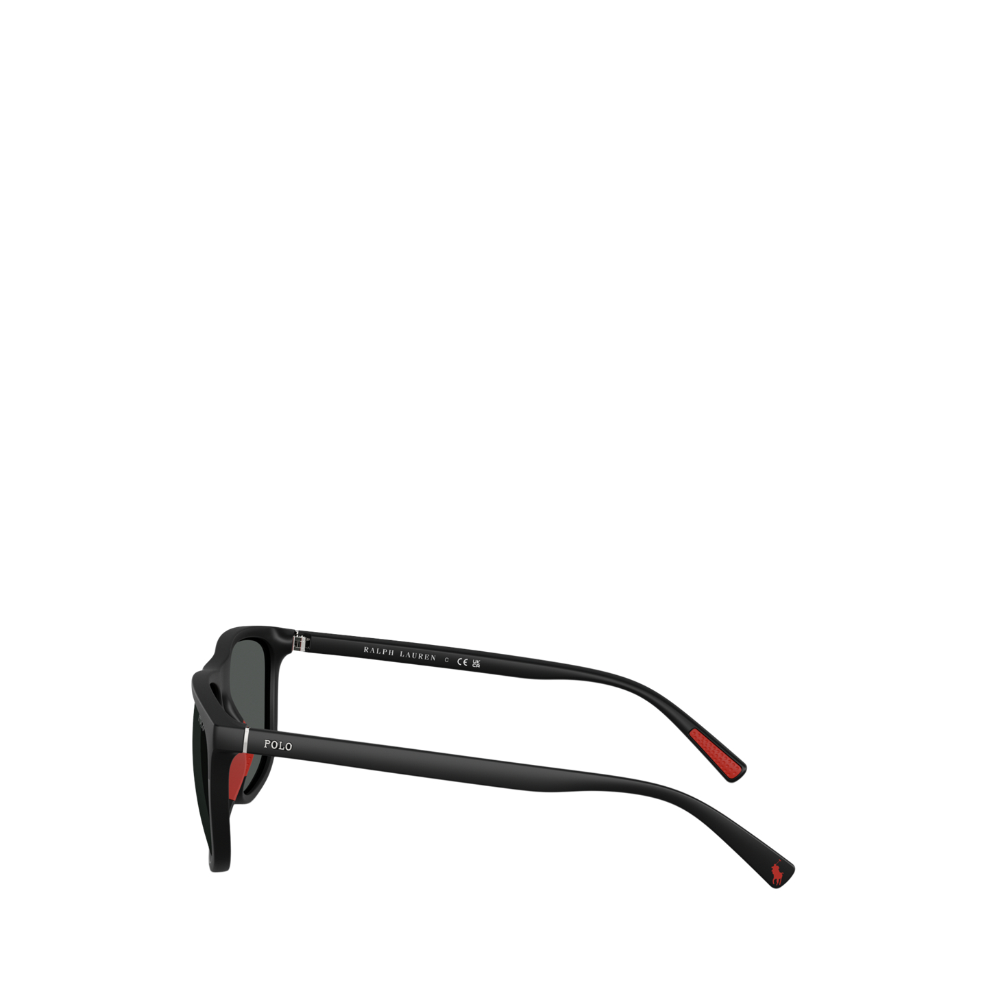Мужские солнцезащитные очки Ralph Lauren Performance Play Square Sunglasses, цвет: Матовый чёрный — фото 2