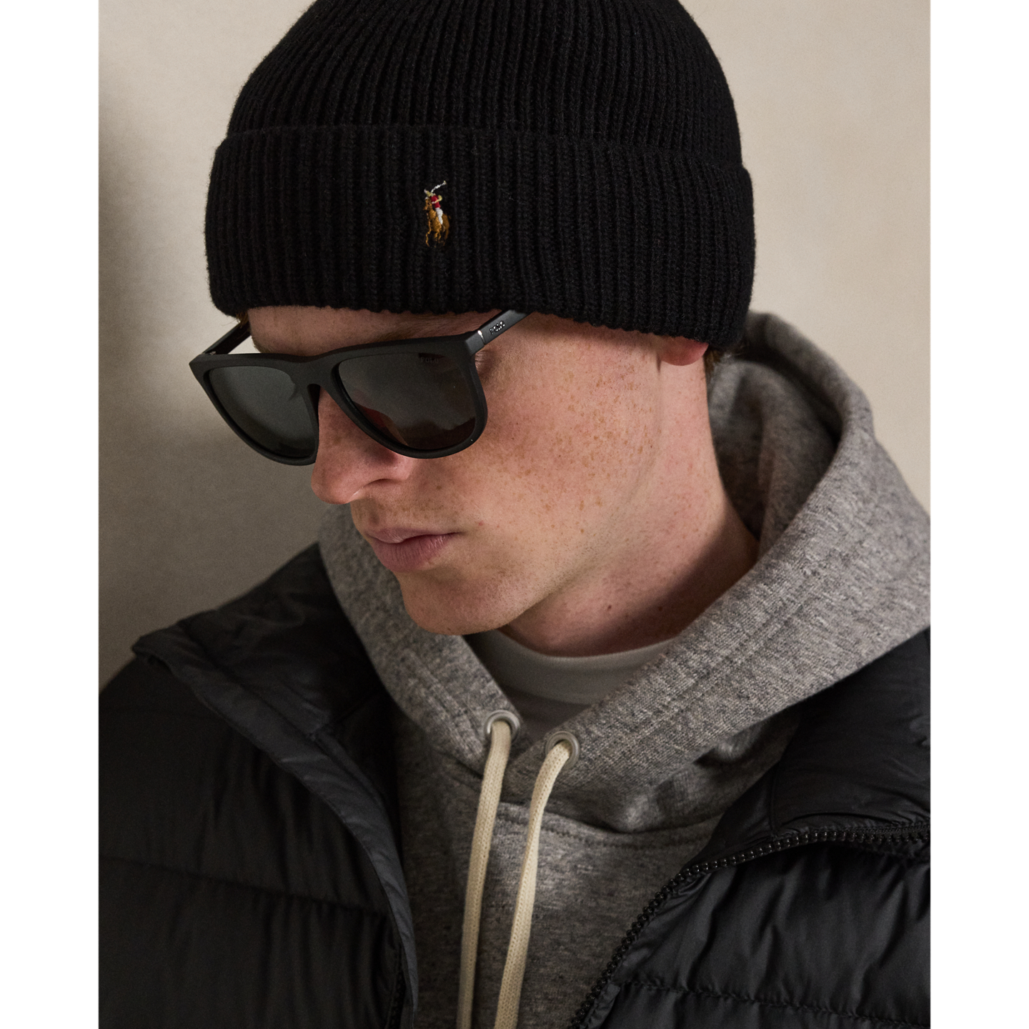 Мужские солнцезащитные очки Ralph Lauren Performance Play Square Sunglasses, цвет: Матовый чёрный — фото 3