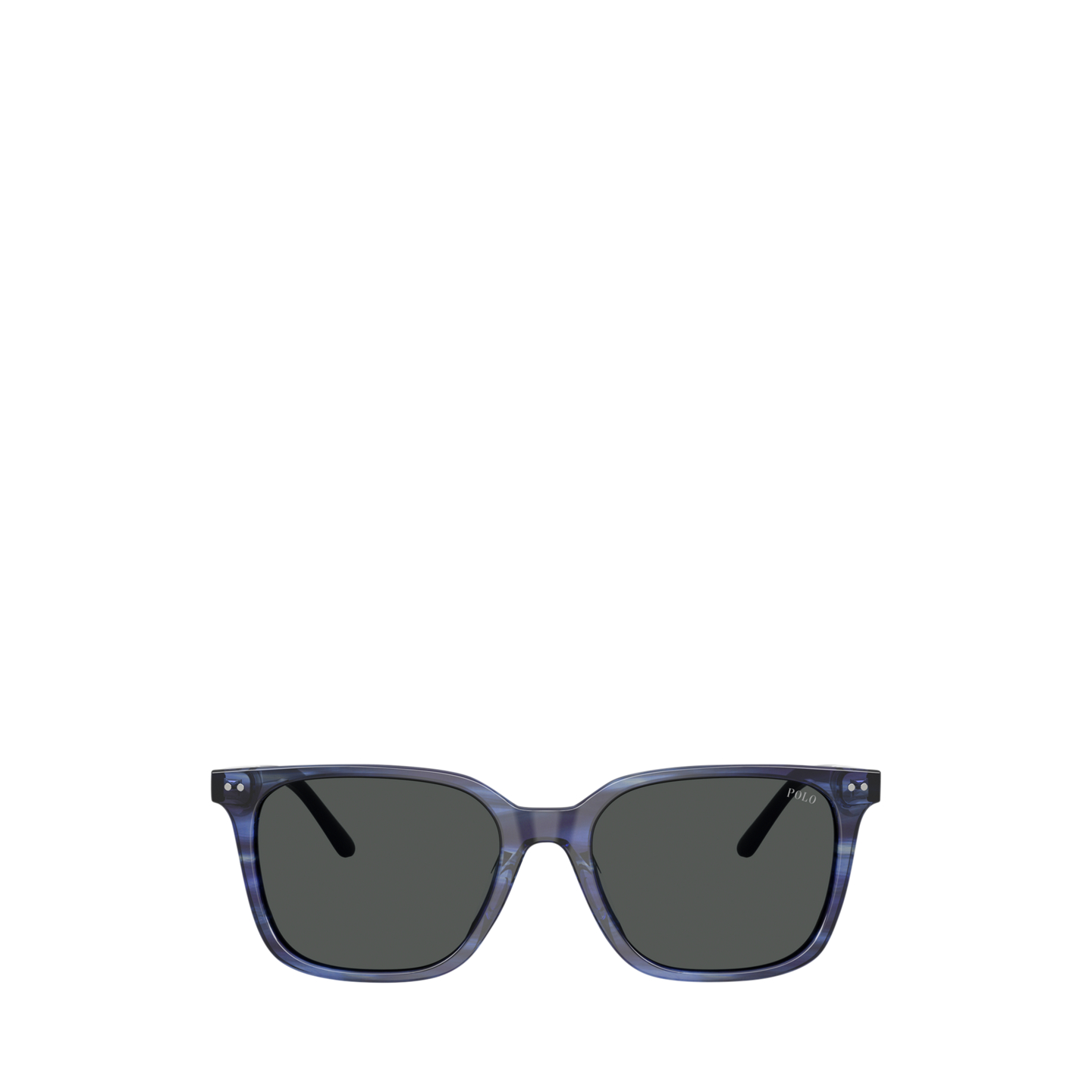 Мужские солнцезащитные очки Ralph Lauren Rugby-Stripe Square Sunglasses, цвет: Синий — фото 1