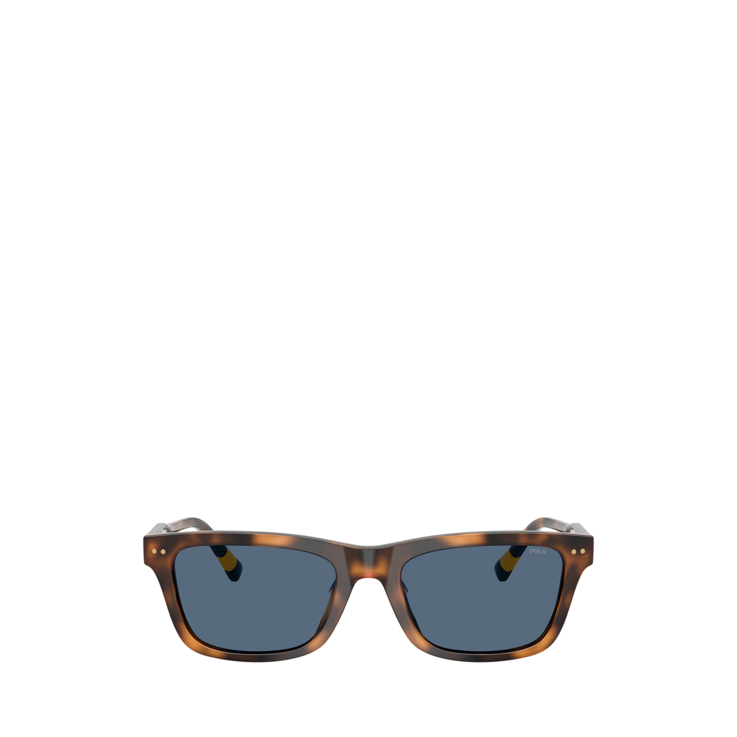 Мужские солнцезащитные очки Ralph Lauren Rugby-Stripe Sunglasses, цвет: Блестящий красный гавана — фото 1