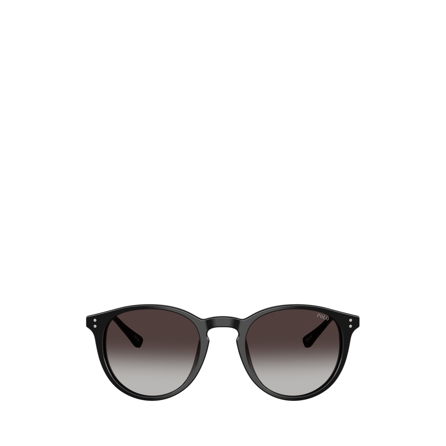 Мужские солнцезащитные очки Ralph Lauren Pen-Temple Round Sunglasses, цвет: Блестящий чёрный — фото 1