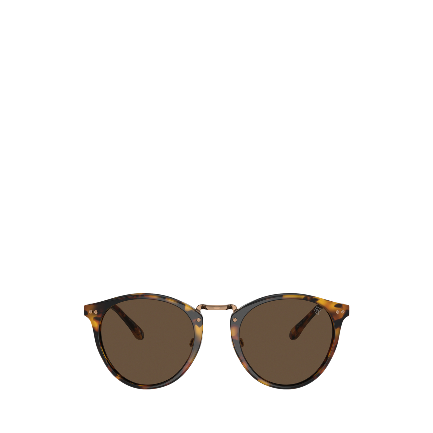 Мужские солнцезащитные очки Ralph Lauren Automotive Round Sunglasses, цвет: Состаренный гавана — фото 1